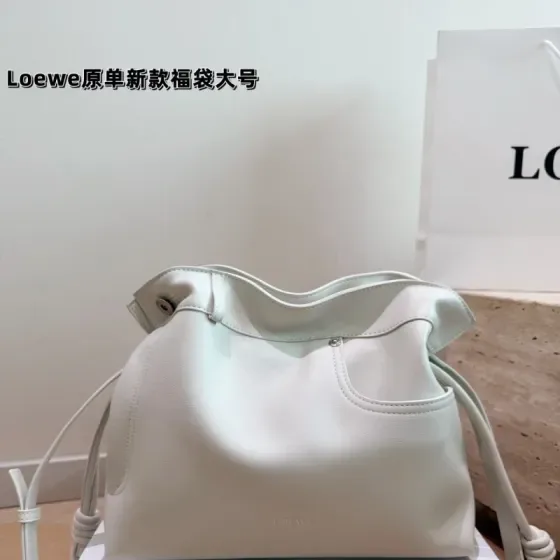 Loewe Flamenco Purse Celadon White Shoulder Bag