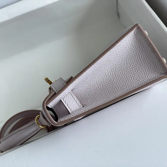 Hermes Mini Kelly Ⅱ Mauve Pale Top Handle
