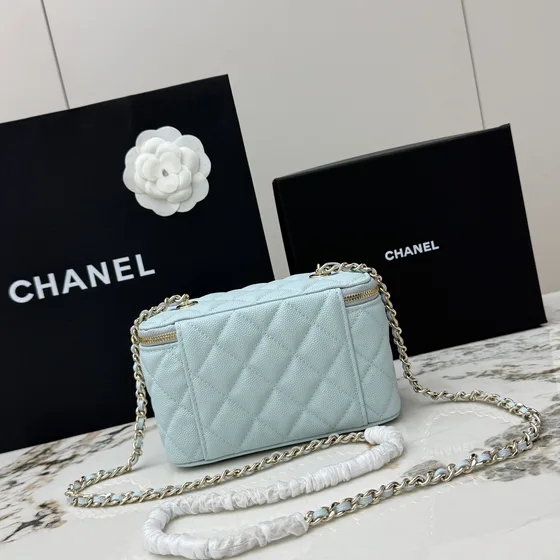 Chanel Vanity Case Light Xanh dương Vanity