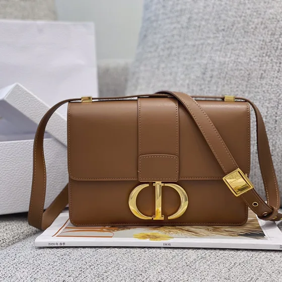 Celine 30 Montaigne Brown Shoulder Bag
