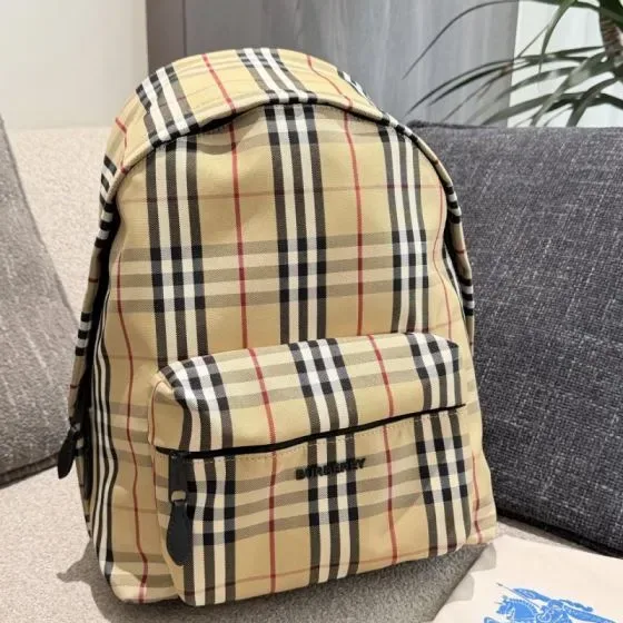 Burberry Vintage Check Backpack Beige Backpack