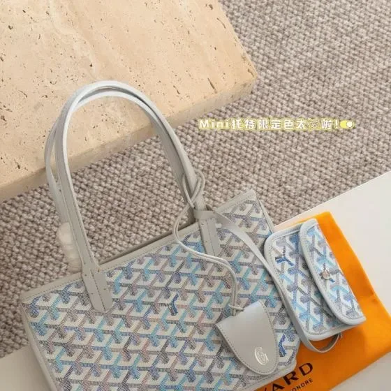 Goyard Saint Louis Mini Light Blue Tote Bag