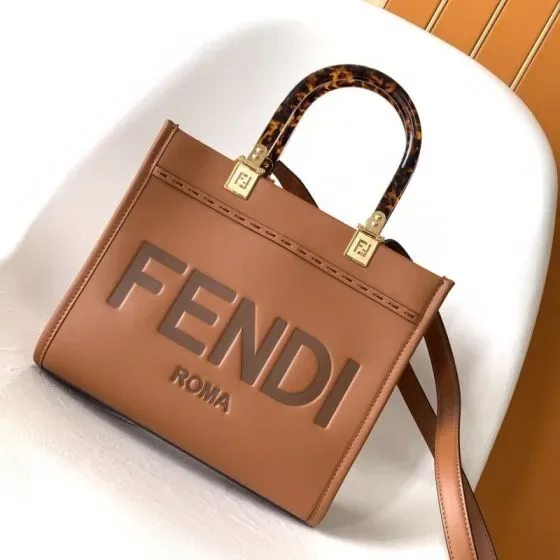 Fendi Fendi Sunshine Small Tote Caramel Tote Bag