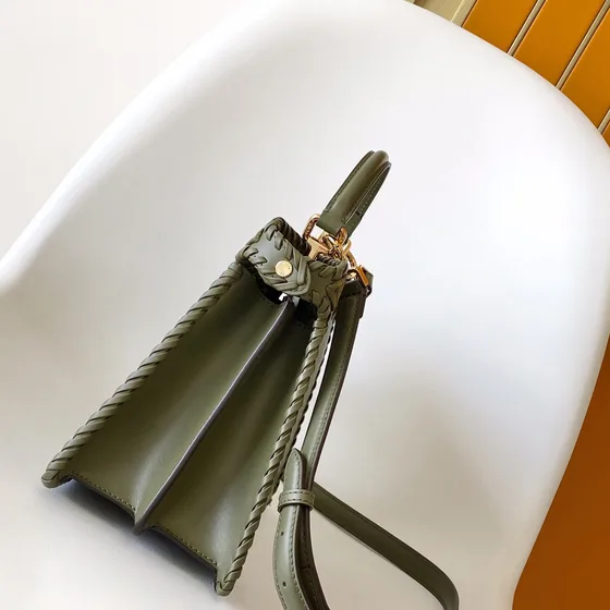 Fendi Peekaboo Iseeu Small Olive Grønn Tophåndtak