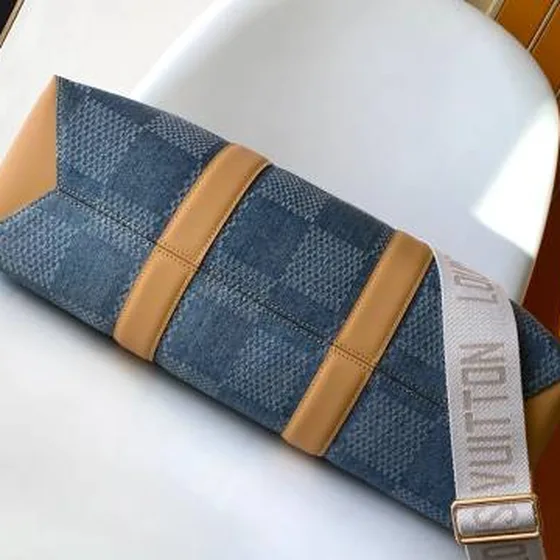 Louis Vuitton N40702 Damier Denim 3D Azul 43 x 34 x 17 5 cm business