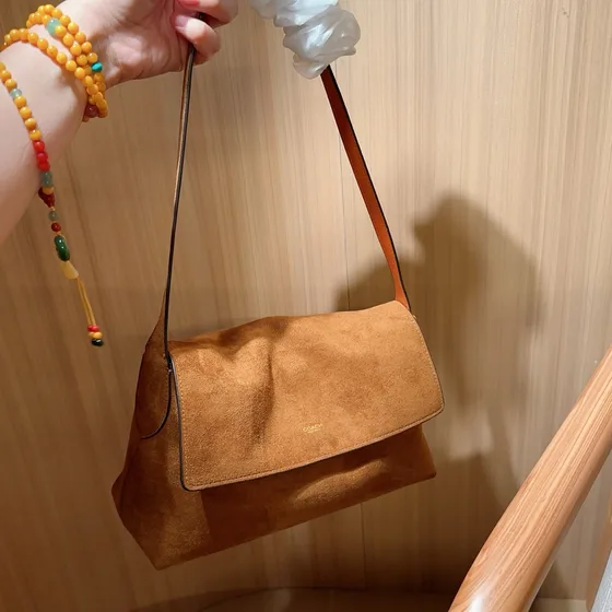 Coach Vintage Flap Skulderveske Caramel Brun Semsket skinn Skulderveske