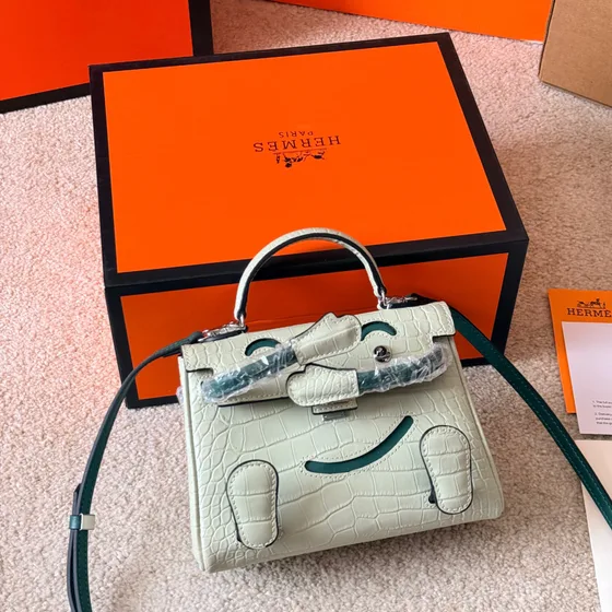 Hermes Kelly Doll أبيض Top Handle