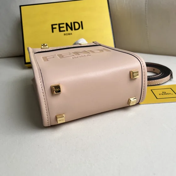 Fendi Mini Sunshine Shopper Tote Light Pink Tote Bag