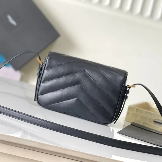 YSL Toy Loulou Strap Bag Dark Grijs Crossbody