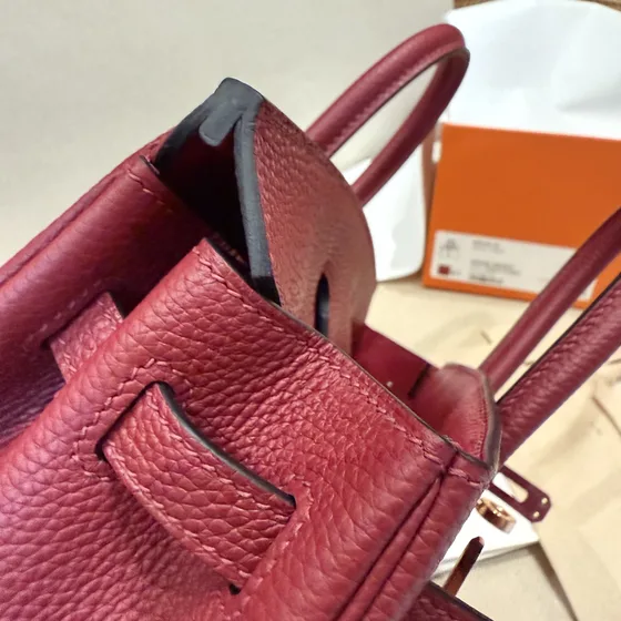 Hermes Birkin 25 Rouge Grenat 25cm Top Handle