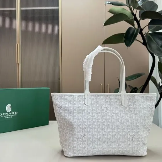Goyard Saint Louis Pm White Tote Bag