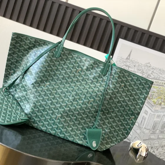 Goyard Saint Louis Gm Hijau Tote Bag