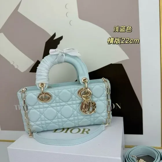 Dior Lady D-Joy Light Blå 22cm Tophåndtag