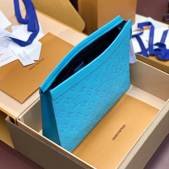 Louis Vuitton Pochette Voyage Turquoise Taiga everyday
