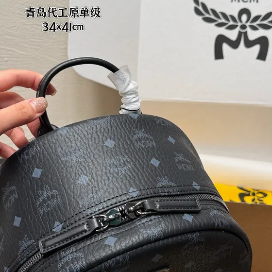 MCM Stark Backpack Black 34x41cm Backpack