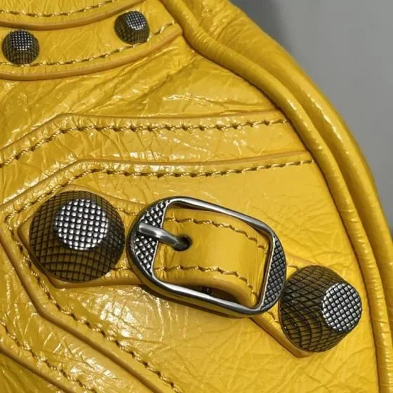 Balenciaga Le Cagole Yellow Shoulder Bag