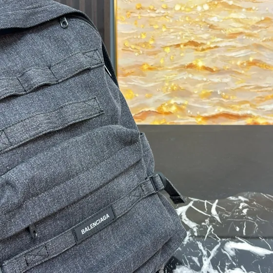 Balenciaga Army Multi-Pocket Backpack Grey Backpack