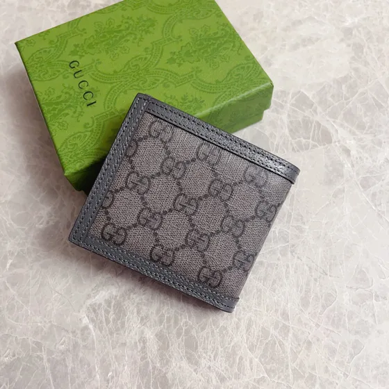 Gucci Ophidia Gg Bi-Fold Portefeuille Gris Portefeuille
