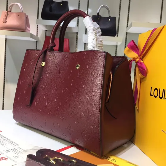 Louis Vuitton Montaigne Bordeauxrood Bovenhandgreep