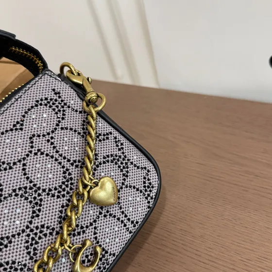 Coach Mahjong Bag Beige/Sort Skuldertaske