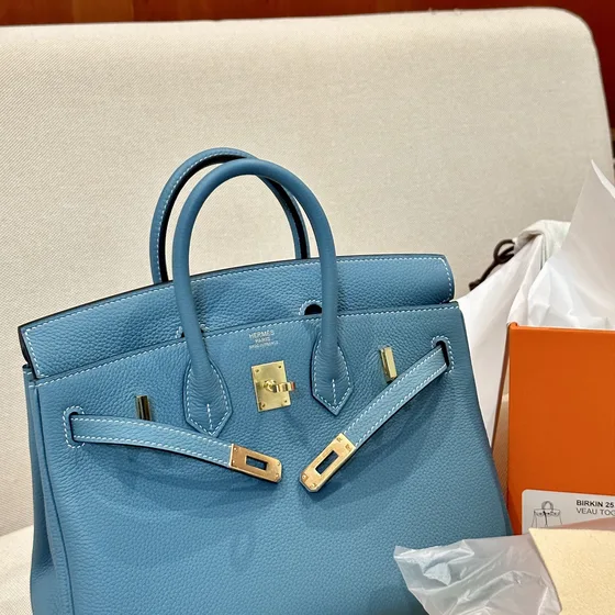 Hermes Birkin 25 Blau Jean 25 Henkel