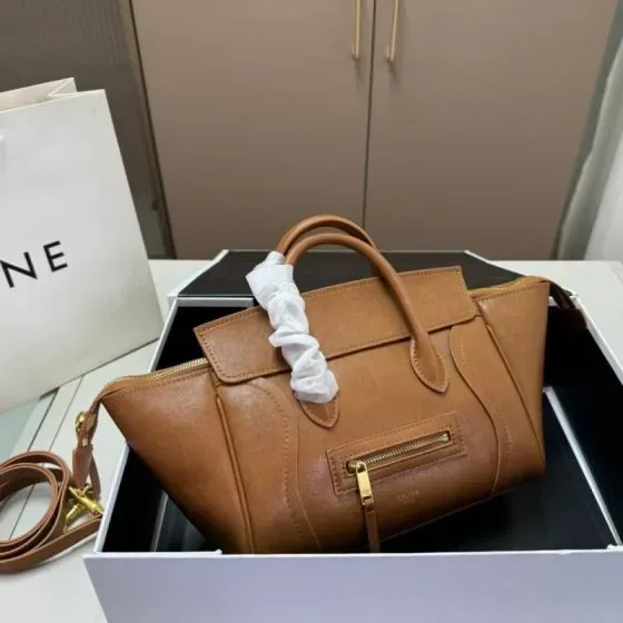 Celine Luggage Bag Caramel Brown Top Handle