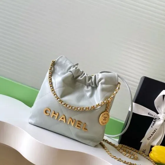 Chanel 22 Bag Light Blue Hobo