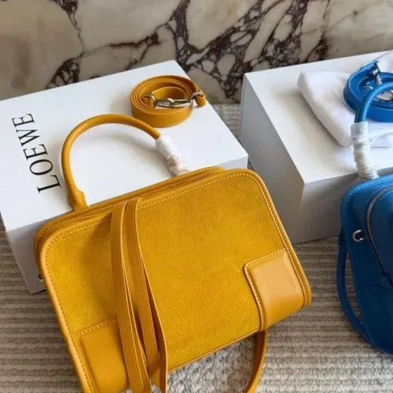 Loewe Amazona Mustard Yellow Top Handle