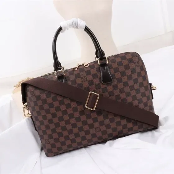 Louis Vuitton Keepall Bandouli re Brown Top Handle