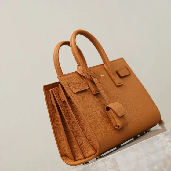 YSL Sac De Jour Nano Camel Tophåndtag