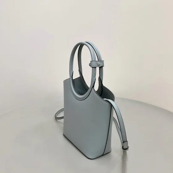 Miu Miu Kulit Mini Top-Handle Bag Light Biru Top Handle