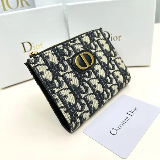 Dior 30 Montaigne Dahlia Wallet Beige And Black Wallet