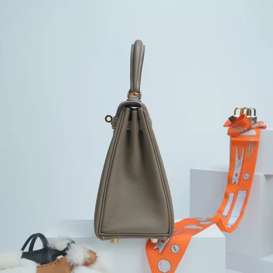 Hermes Kelly Etoupe Alça superior