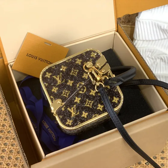 Louis Vuitton Camera Box Black Gold Crossbody