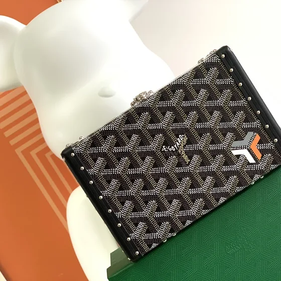 Goyard Minaudière Trunk Bag Đen Clutch
