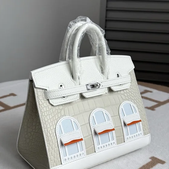 Hermes Birkin Faubourg Sellier 20 Beyaz 20cm Üst sap