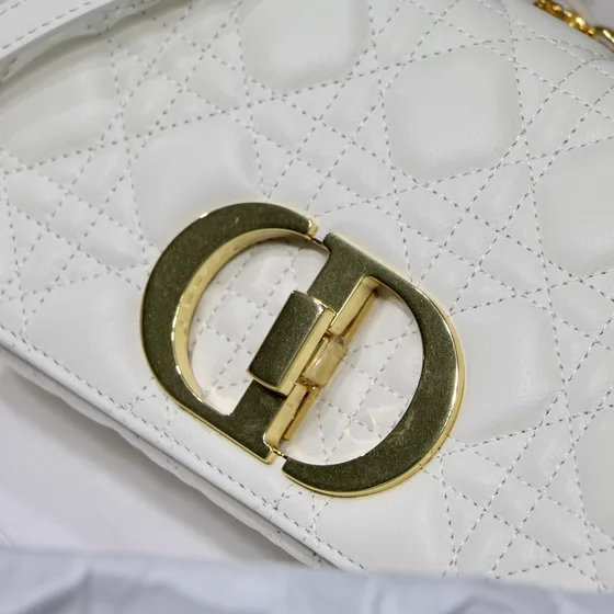 Dior Dior Caro สีขาว Shoulder Bag