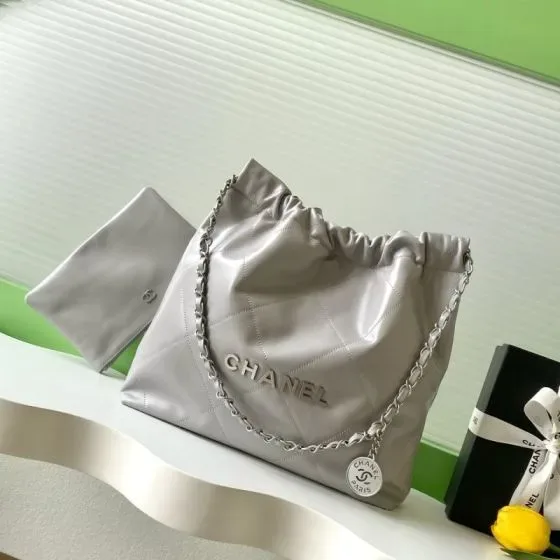 Chanel 22 Bag Gray Shoulder Bag