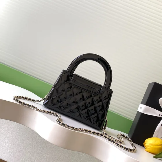 Chanel Kelly Mini Shopping Bag Noir Anse supérieure