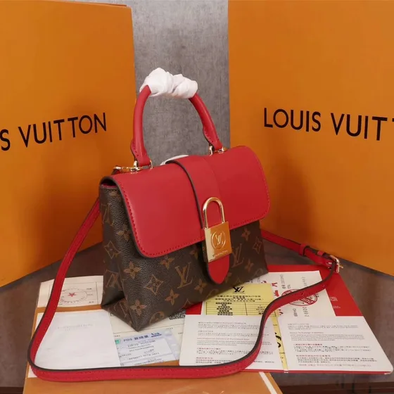 Louis Vuitton Locky Bb Marrom/Vermelho Alça superior