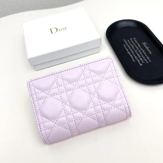 Dior Lady Dior 5-Gusset Card Holder Light Violet Card Holder