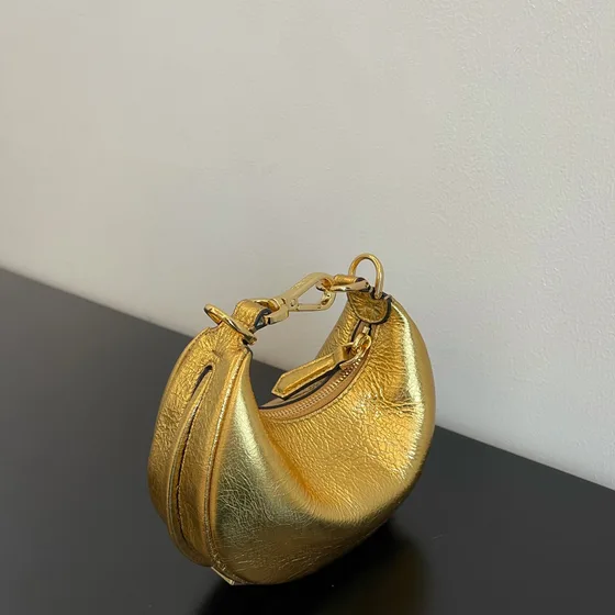 Fendi Le Cagole Mini Bag Gold Hobo