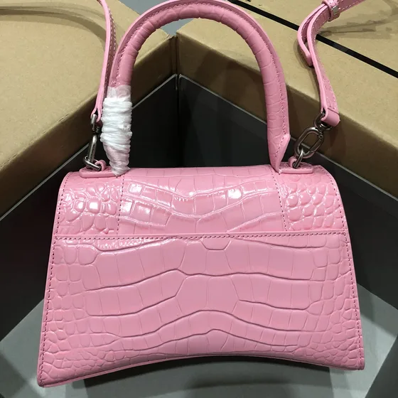 Balenciaga Hourglass Small Top Handle Bag Pink Top Handle