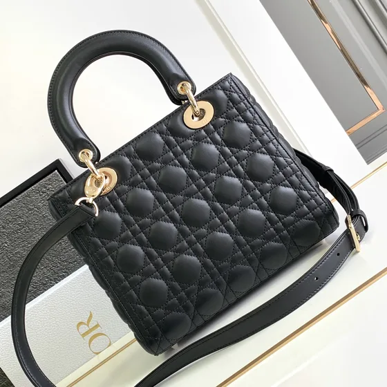 Dior Lady Dior Sort Tophåndtag