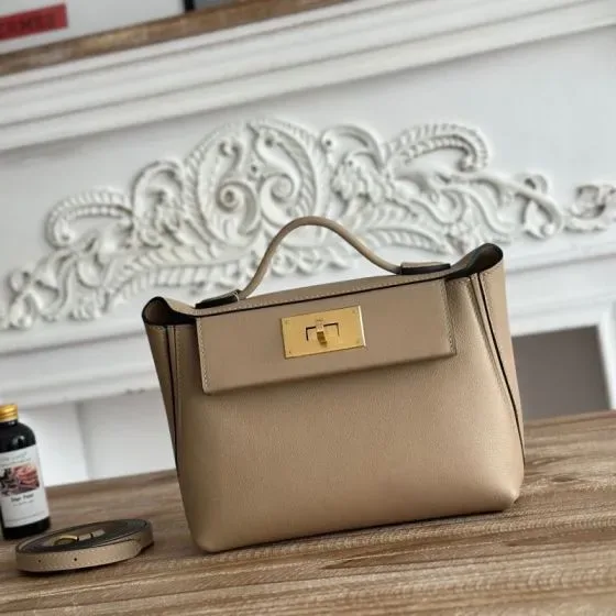 Hermes 24 24 Mini Beige Top Handle