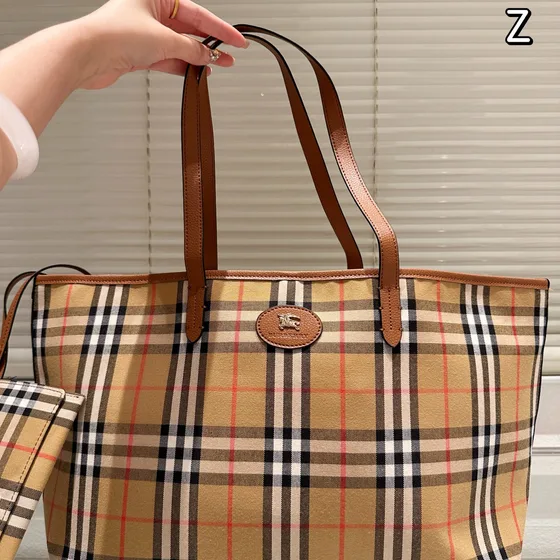 Burberry Check Sac cabas Beige/Marron Check Sac cabas