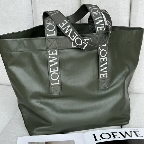 Loewe Fold Shopper Khaki Grøn Shoppertasketur