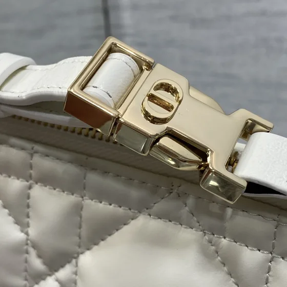 Dior Miss Caro Zipped Portaoggetti With Strap Bianco Portaoggetti