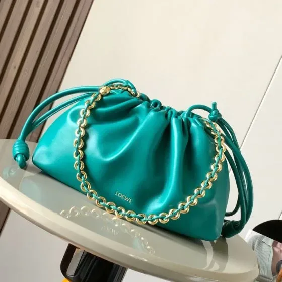Loewe Flamenco Purse Emerald Green Shoulder Bag