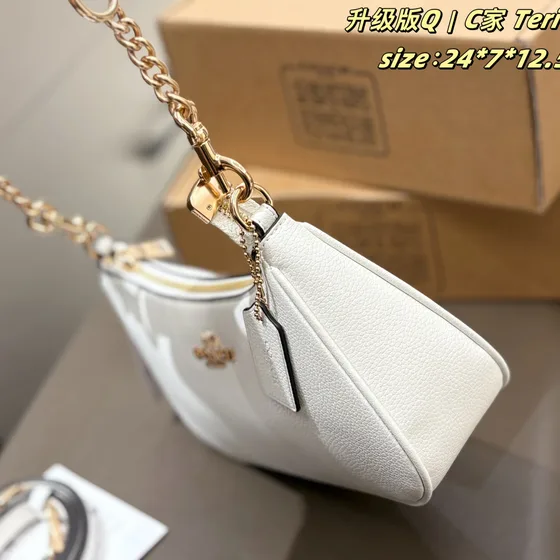 Coach Teri Bolsa de ombro Branco 24*7*12.5cm Bolsa de ombro